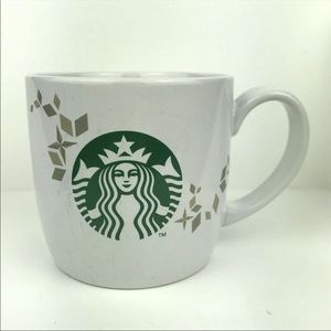 Starbucks White 2013 Holiday Collection Mug 14oz